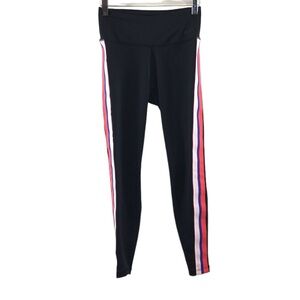 Nike Black Blue Dri‎ Fit Power 7/8 Tights Womens Small Gym Workout Pull On